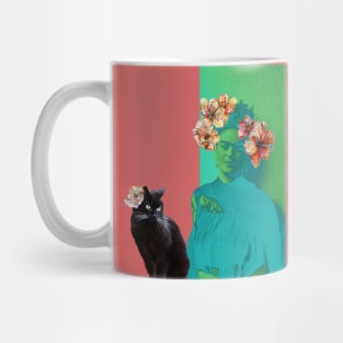 Frida and Cat. Mug